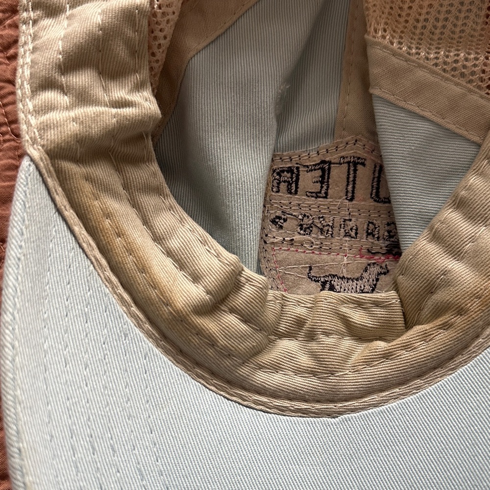 Outer Banks Mesh Back Baseball Cap - Light Blue & Pink Patch - Picture 3 of 4